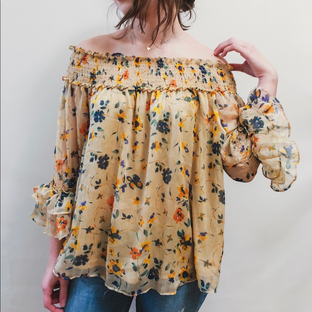 Gorgeous off shoulder floral blouse